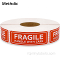 Adesivi fragili che avvertono l'etichetta personalizzata